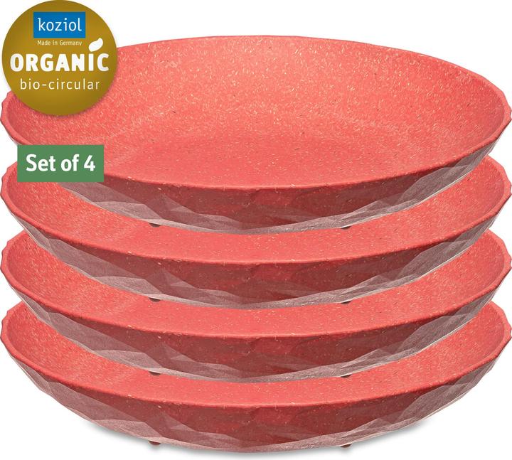 Actual product image Koziol Soup & Pasta Plate Club 4 pieces, Red (4 x, 22 cm)