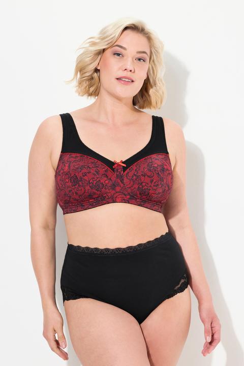Produktbild Ulla Popken Maxislips, 3er-Pack, High Waist, Spitze, OEKO-TEX (54)