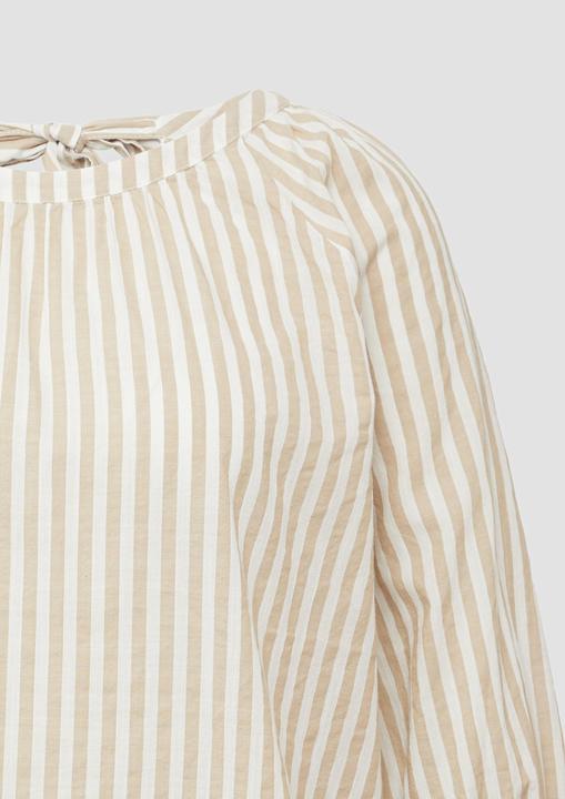 Produktbild S.Oliver Bluse Streifenbluse mit Raffung und Schleife (42)