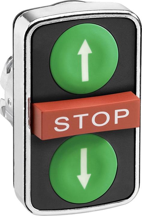 Produktbild Schneider Electric Metal Flush 3 Button Stop Green Up/D