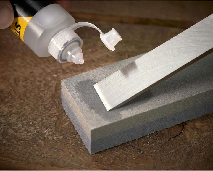 Image du produit Stanley 5002 Ciseaux à chanfrein Jeu de 4 & Oilstone (25 mm)