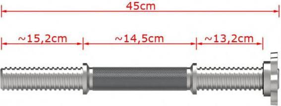 Image du produit IFS Barre d'haltère court 30x450mm, fermeture en étoile