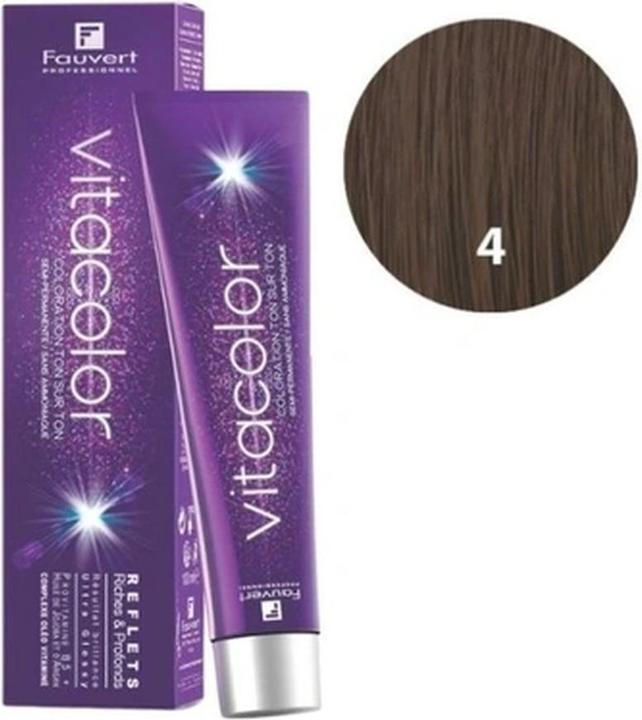 Fauvert Professionnel Fauvert Vitacolor Gloss Tone On Tone Hair Color B4 Chestnut - 100ml (B4 Kastanie)