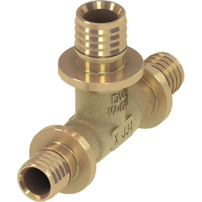 TECE, Zubehör Sanitärinstallation, TECEflex T-Stck reduziert 25 x 20 x 25 Rotguss 710608