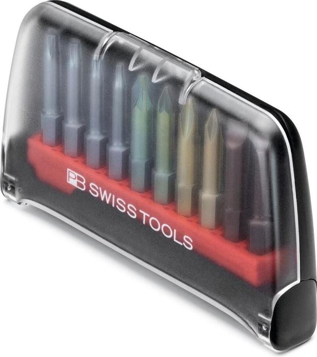 Actual product image PB Swiss Tools Bit set PB E6 702 BC (SL 2, TX15, TX20, TX25, SL4, PH1, PH2, TX10, PZ2, PZ1)