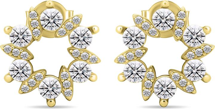 Immagine prodotto Brilio Argento - Incantevoli orecchini placcati in oro con zirconi trasparenti EA593Y