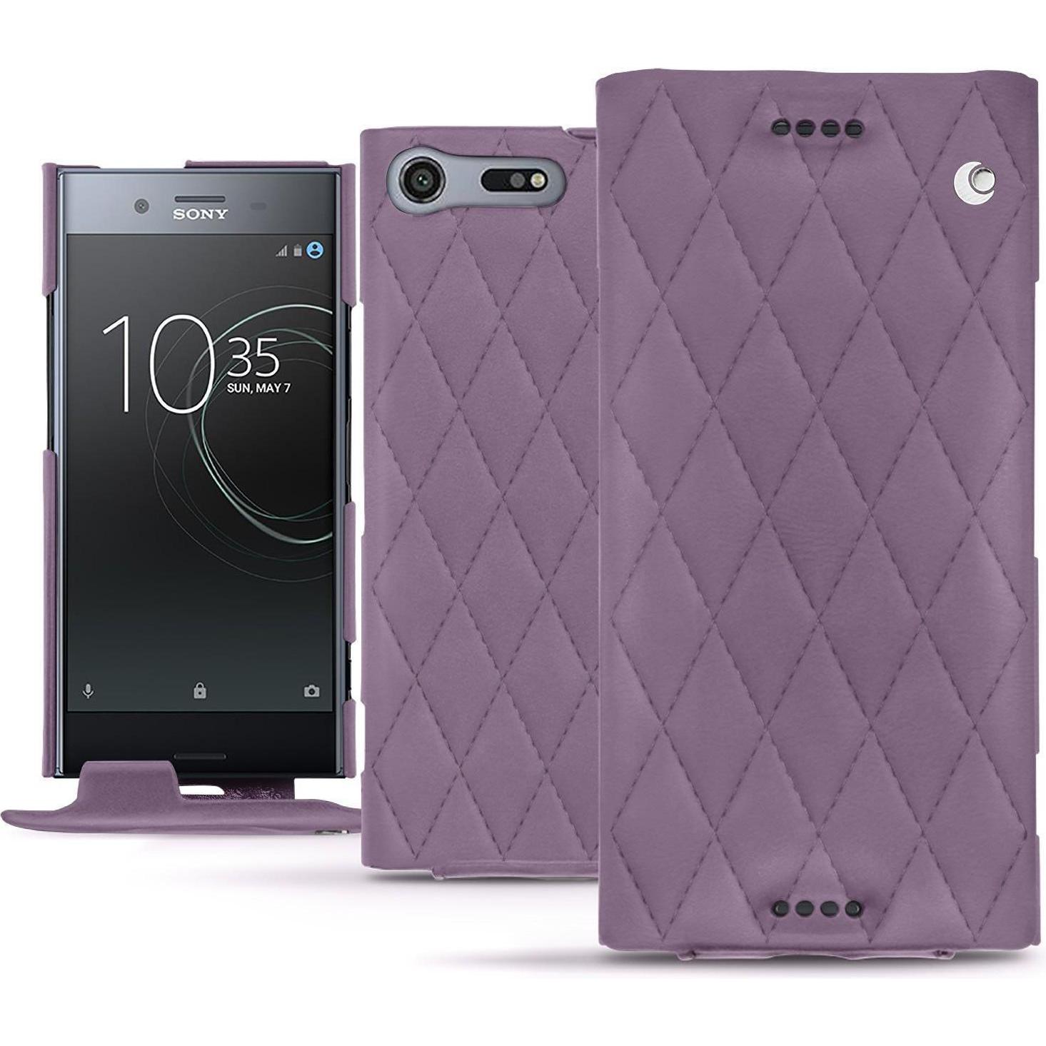 Thumbnail - Noreve Lederschutzhülle vertikal (Sony Xperia XZ Premium), Smartphone Hülle, Violett