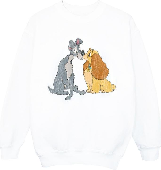 Produktbild Disney Lady And The Tramp Distressed Kiss Sweatshirt Mädchen (140, 146)