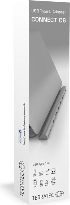Actual product image Terratec USB Type-C Hub (USB-C, 11 Ports)