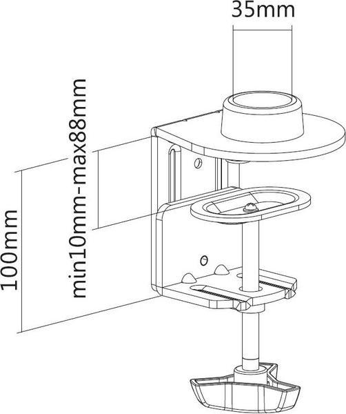 Image du produit Multibrackets Pince de table (Tables, 32")
