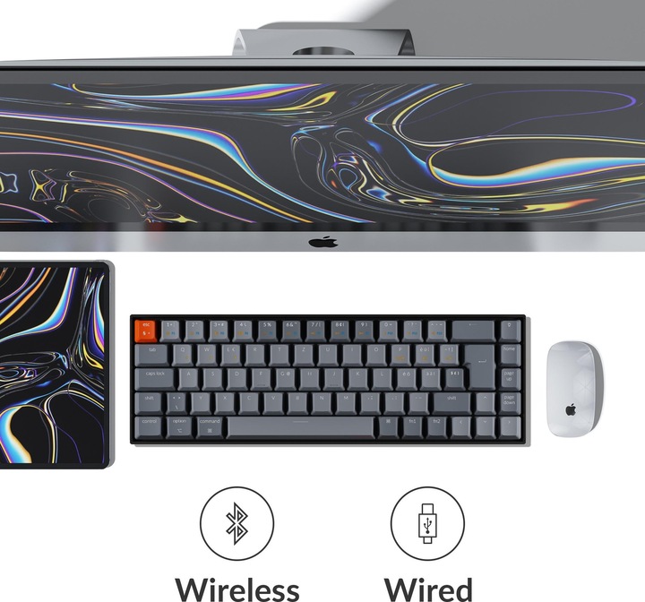 Image du produit Keychron K6 (CH, Filaire, Sans fil)