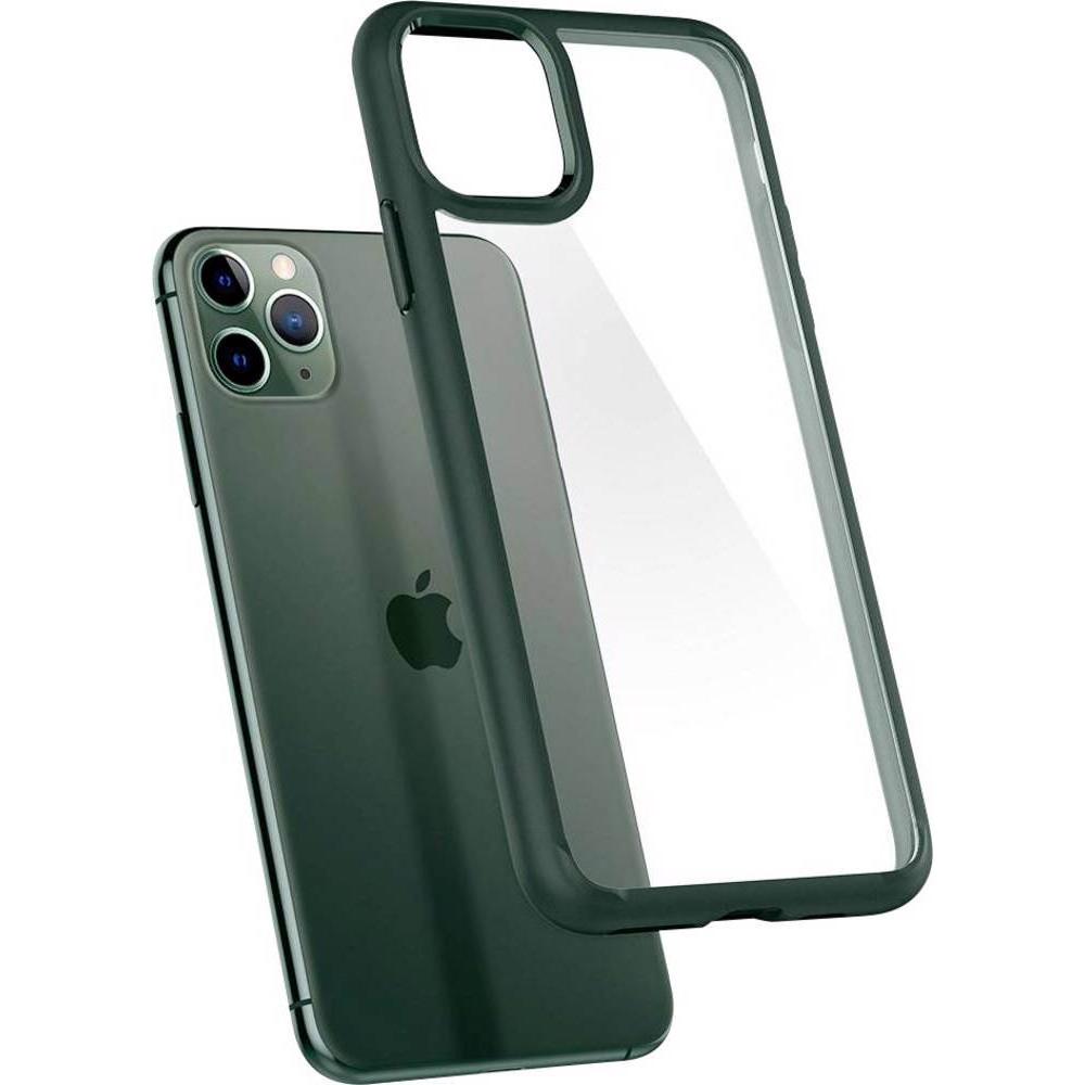 Thumbnail - Spigen Ultra Hybrid Case (Apple iPhone 11 Pro), Smartphone Hülle, Grün, Transparent