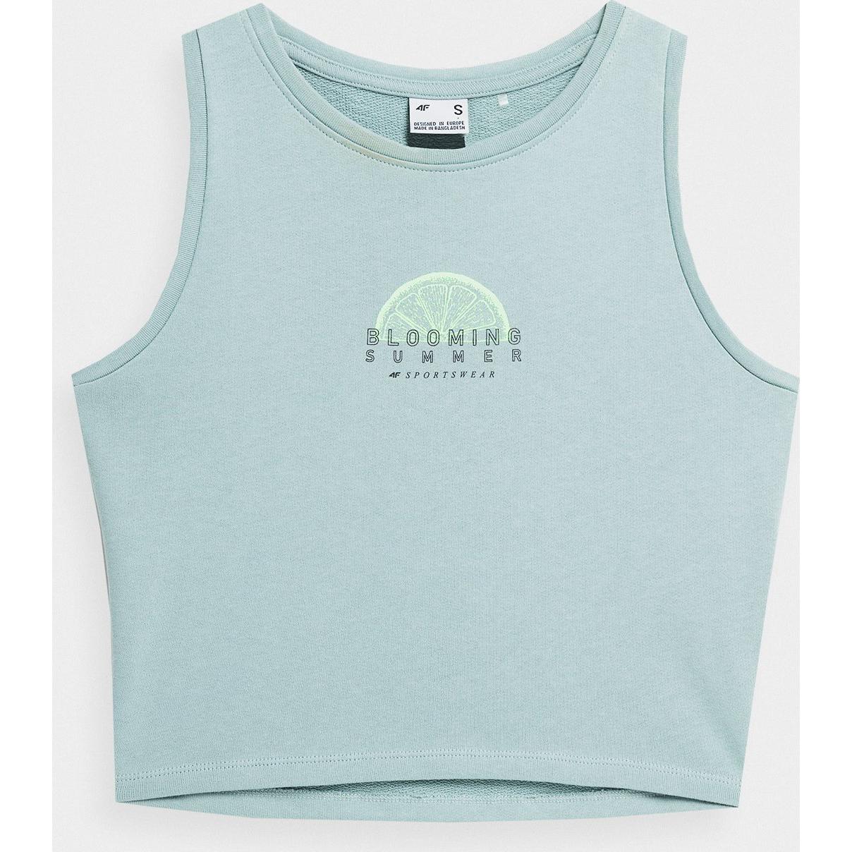 4F, Damen, Shirt, T-Shirt Mint s. L TTSHF570, Grün, (L)