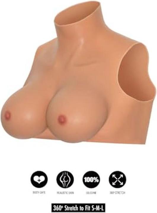 Actual product image Hidden Desire Wearable Breasts Crop Top E Cup