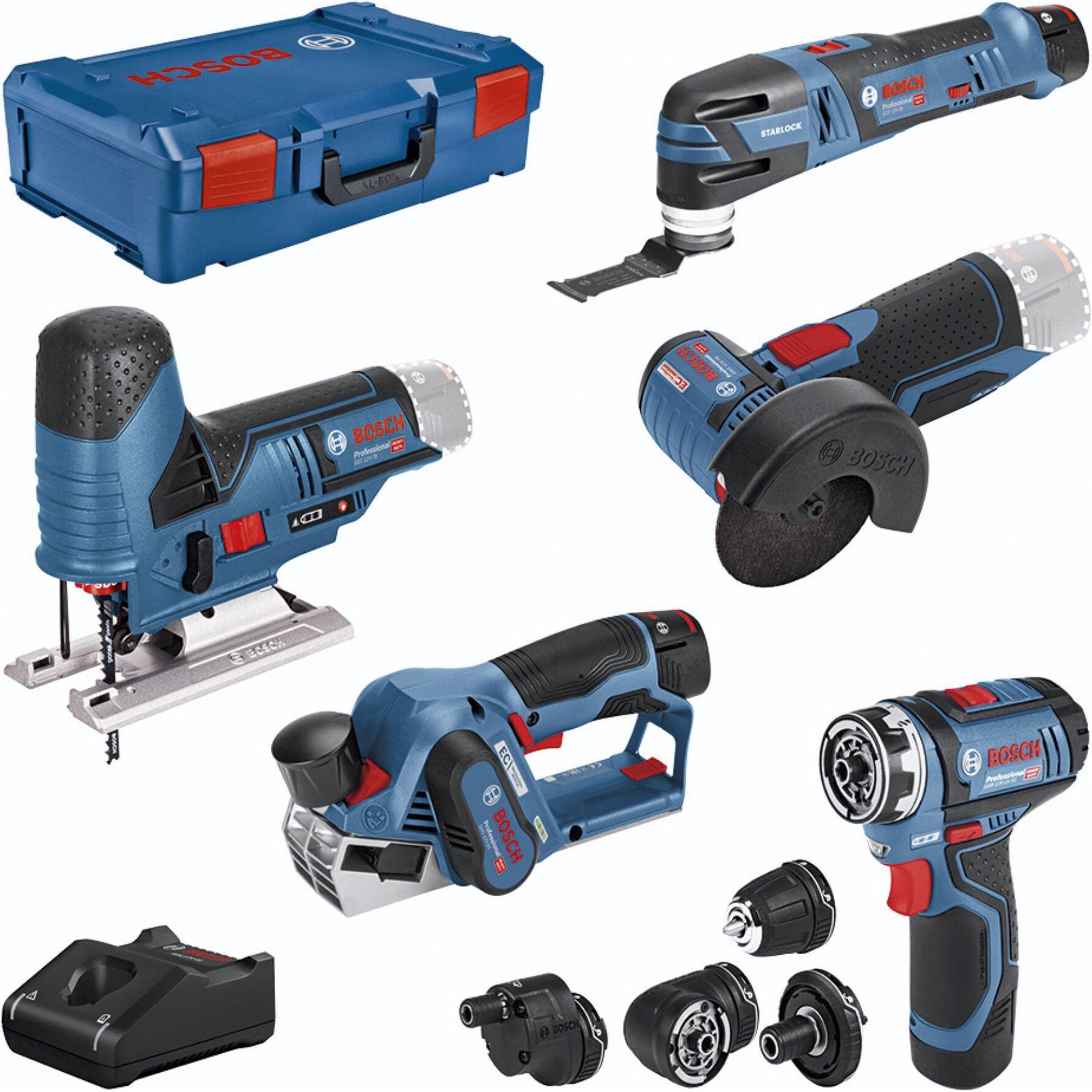 Bosch Professional, Elektrowerkzeug Set, 12V 5 tool KIT