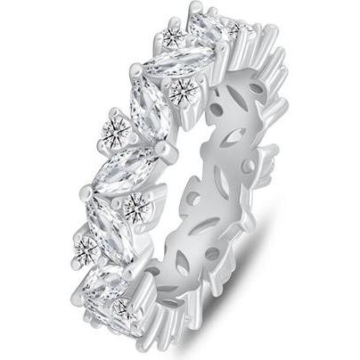 Brilio, Ring, Silver - Sparkling silver ring with clear zircons RI136W - Circuit: 56 mm, (56)