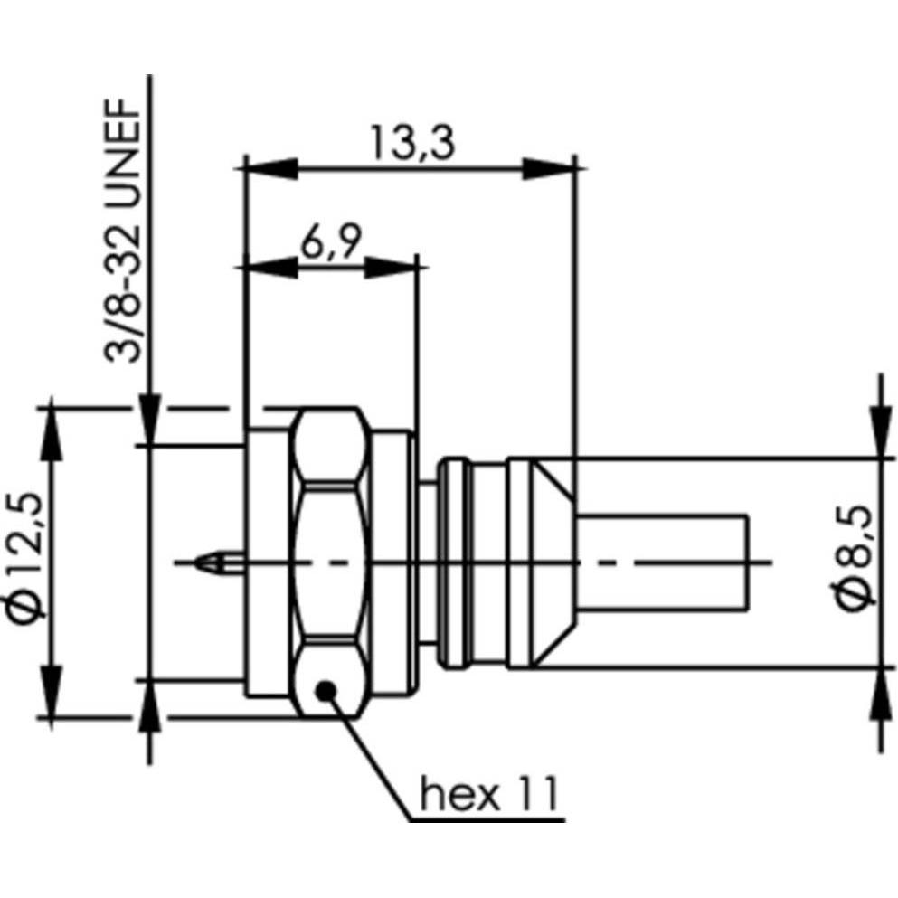 Thumbnail - Telegärtner J01600A0012 J01600A0012 F-Steckverbinder Stecker, gerade 75 Ω 1 St., Elektronikkabel + Stecker