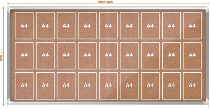 Produktbild Nobo Schaukasten Premium Plus 1915333 Innen Schiebetür 27xA4