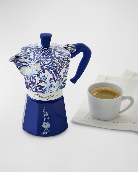 Actual product image Bialetti Italienische Kaffeemaschine MOKA D&G Blau Aluminium 6 Tassen (6 Cups)