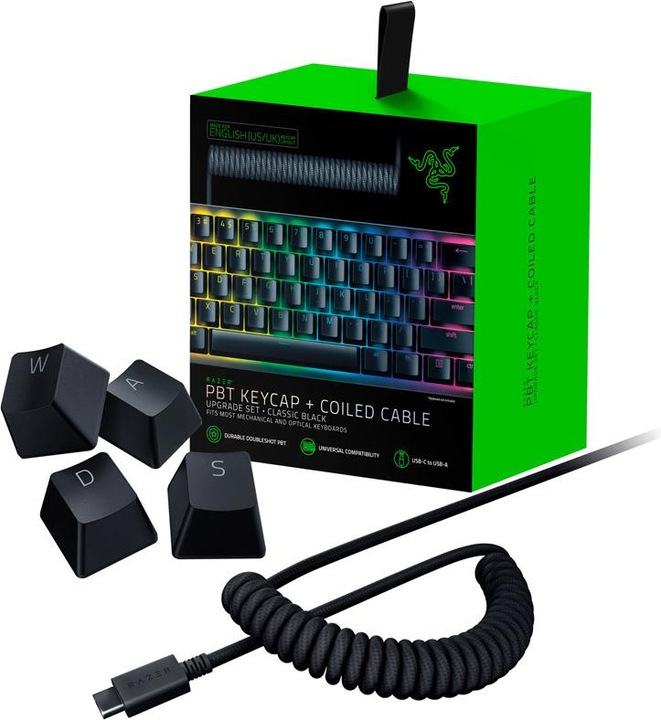 Produktbild Razer PBT Keycap + Coiled Cable Upgrade Set