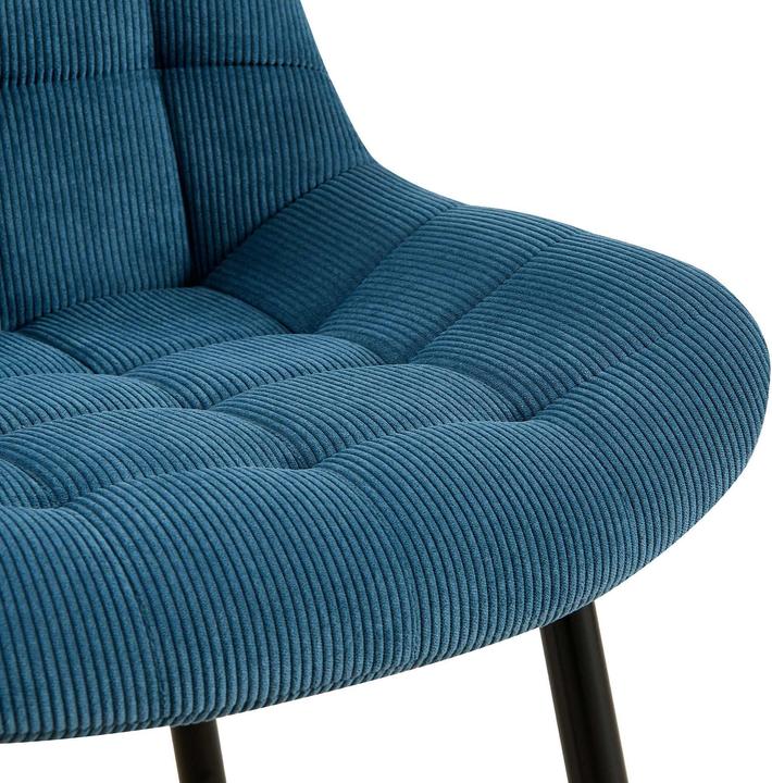 Actual product image CLP Sardna dining chair upholstered in corduroy with backrest