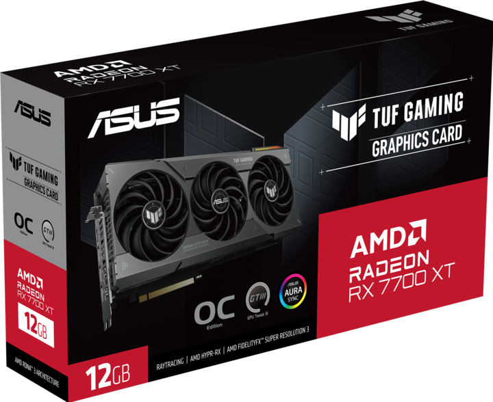 Image du produit ASUS TUF Gaming Radeon RX 7700 XT édition OC (12 Go)