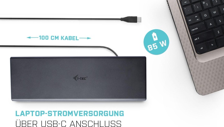 Actual product image i-tec USB 3.0 / USB-C / Thunderbolt 3 Dual 4K Dock (USB-C, 5 Ports)
