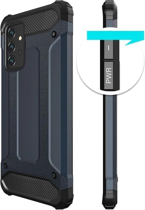 Produktbild Hurtel Back panel cover Hybrid Armor Case for Samsung Galaxy A36 - Blue (Samsung Galaxy A36)