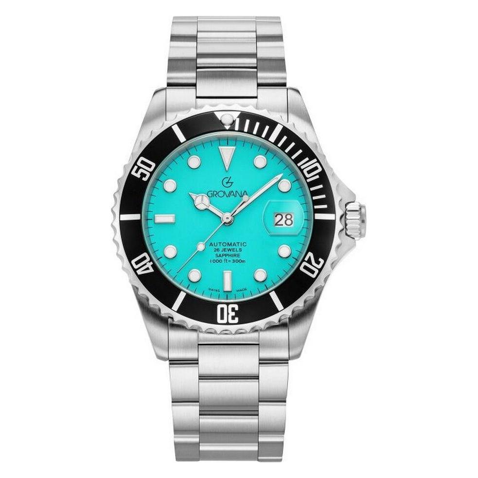 Grovana, Armbanduhr, Key West-Kollektion – Schweizer Automatikuhr, Blau, (Swiss Made)