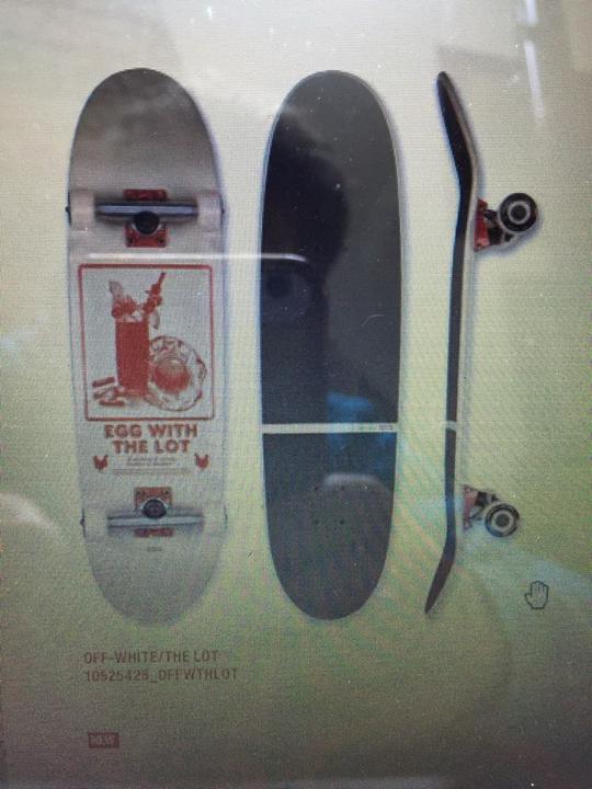 Actual product image Globe Skateboard Eggy 8.625" -Off-White/the lot - Complete 2023 (31.75")