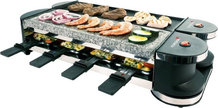 Korona 4507 Raclette voor 8 personen, steen/aluminium