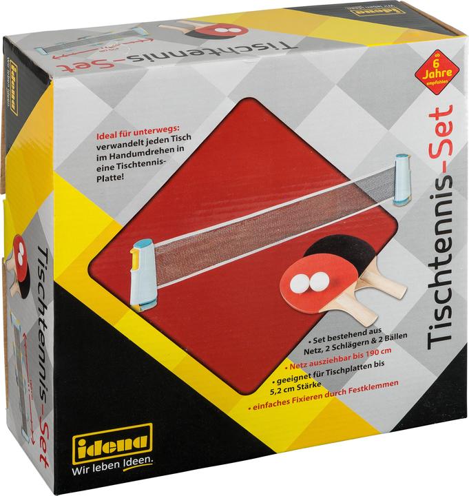 Produktbild Idena Tischtennis-Set Netz,2 Schläger,2 Bälle