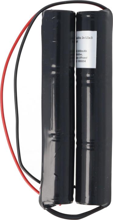 AccuCell Notleuchtenakku NiCd 2x L1x3 Sub-C (2 Stk., 1800 mAh, Ladegerät inkl. Akku)