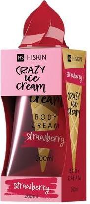 Hiskin Crazy Ice Cream Body Cream Strawberry 200ml (Body cream, 200 ml)