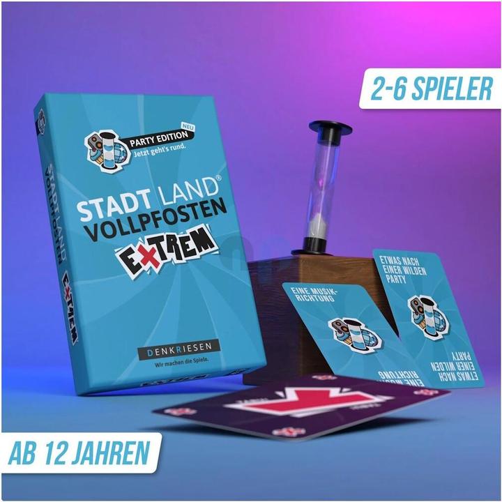 Actual product image Denkriesen STADT LAND VOLLPFOSTEN - EXTREM - Party Edition - "Jetzt geht's rund" (German)