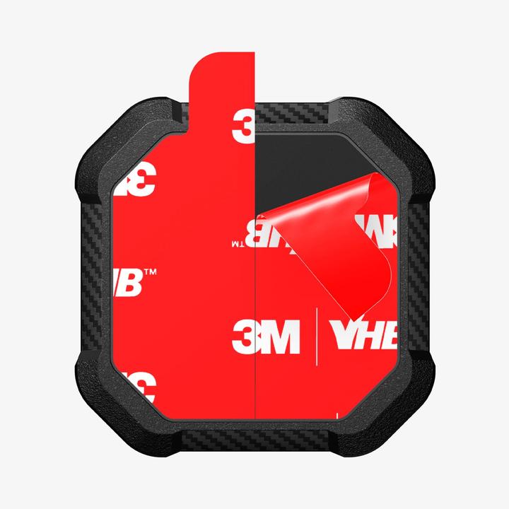 Actual product image Spigen - Tough Armor Holder - Apple AirTag 1 / 2, Waterproof IPX8, 3M Adhesive - Black