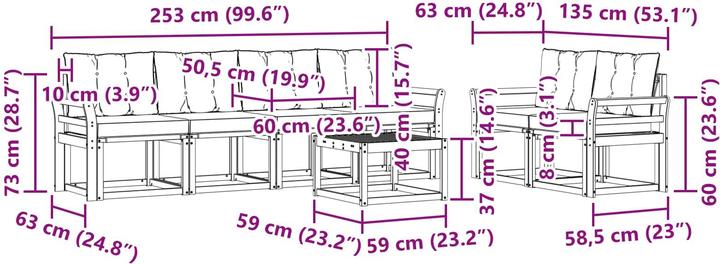 Produktbild vidaXL Outdoor-Sofa
