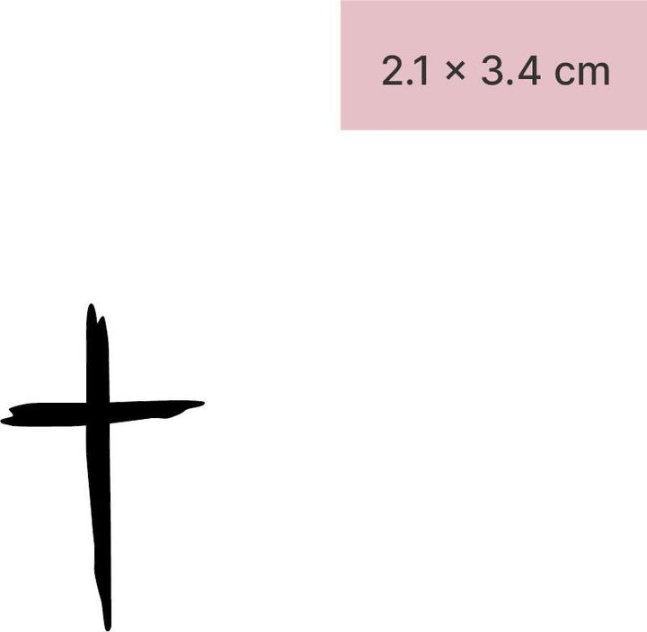 minink Temporäres Tattoo – Kreuz ausgefüllt