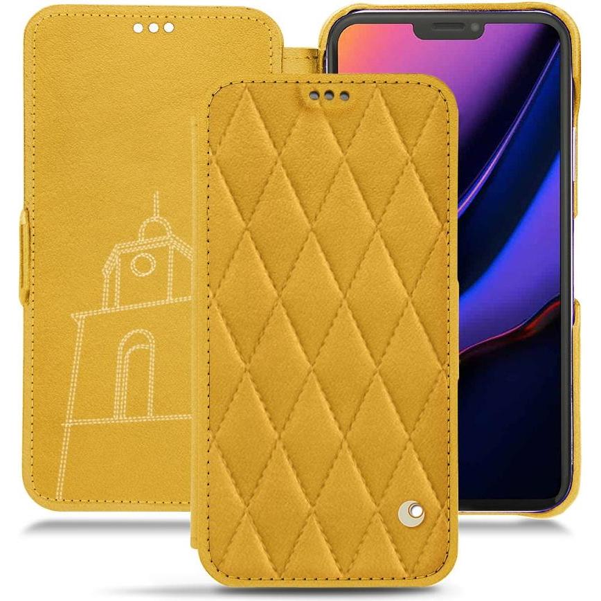 Noreve Lederschutzhülle horizontal (Apple iPhone 11 Pro), Smartphone Hülle, Orange