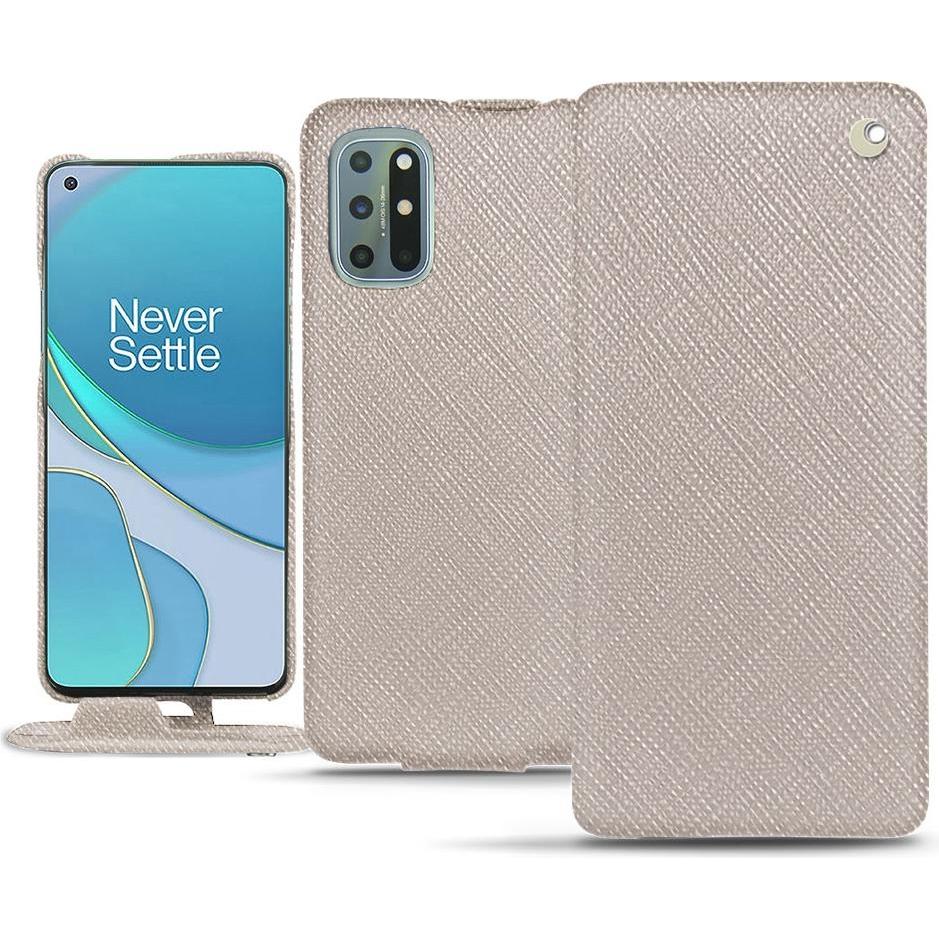 Noreve Lederschutzhülle vertikal (OnePlus 8T), Smartphone Hülle, Beige