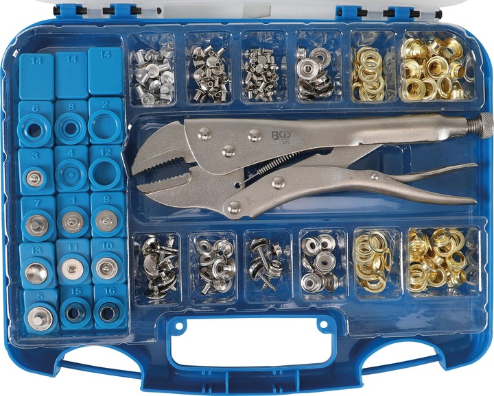 Actual product image BGS Assortiment pince grip et oeillets 275 pièces