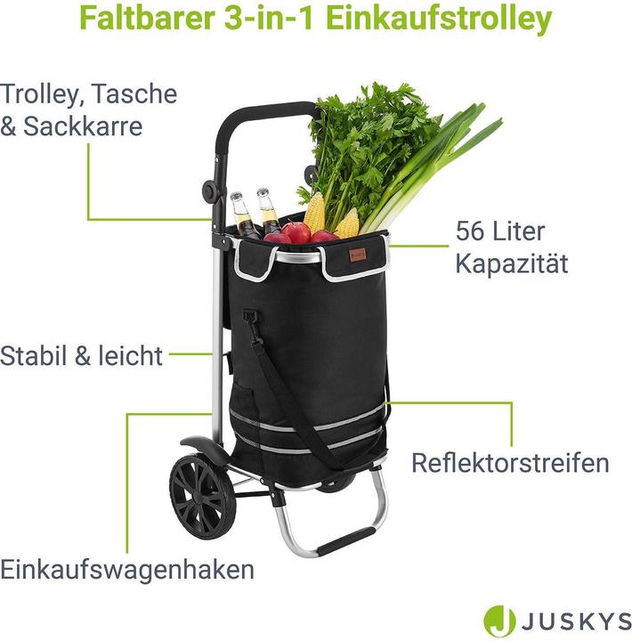 Produktbild Juskys 3in1 Einkaufstrolley