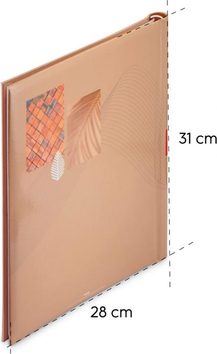 Actual product image Hama Singo II" self-adhesive album, 28x31 cm, 20 white pages, terracotta (10 x 15 cm)