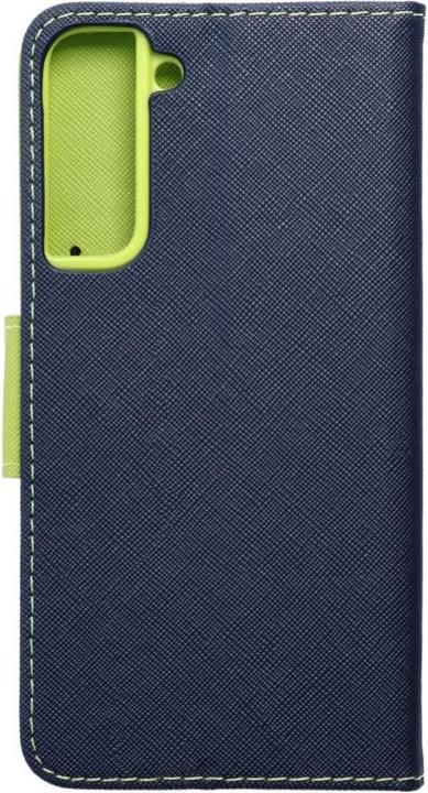 Actual product image Fancy Book Book case OEM for SAMSUNG S22 Plus navy / lime (Samsung Galaxy S22+)