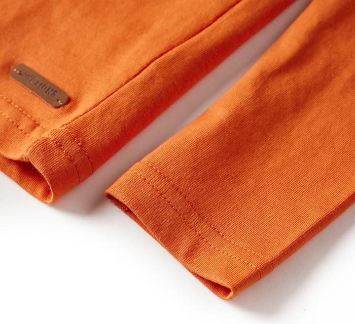 Immagine prodotto vidaXL Camicia da bambino a maniche lunghe arancione scuro 104,Materiale: 100 (104)