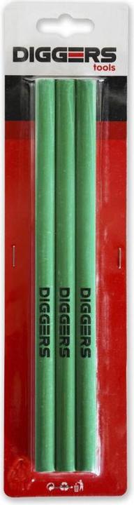 Diggers Tools DIGGERS DIG395 Tischlerbleistift 24 cm grün 3 Stück (3 x)