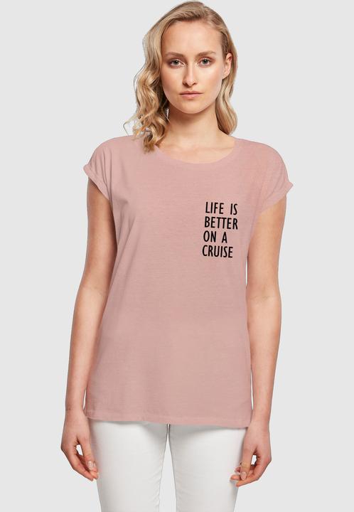 Produktbild Merchcode Ladies Life Is Better Extended Shoulder Tee - 113659 (S)