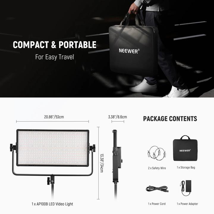Immagine prodotto Neewer AP100B 100W Video Light (Videocamera)
