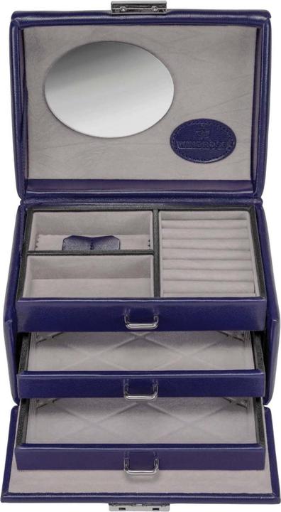 Produktbild Windrose Schmuckkoffer klein Merino Moda dunkelblau