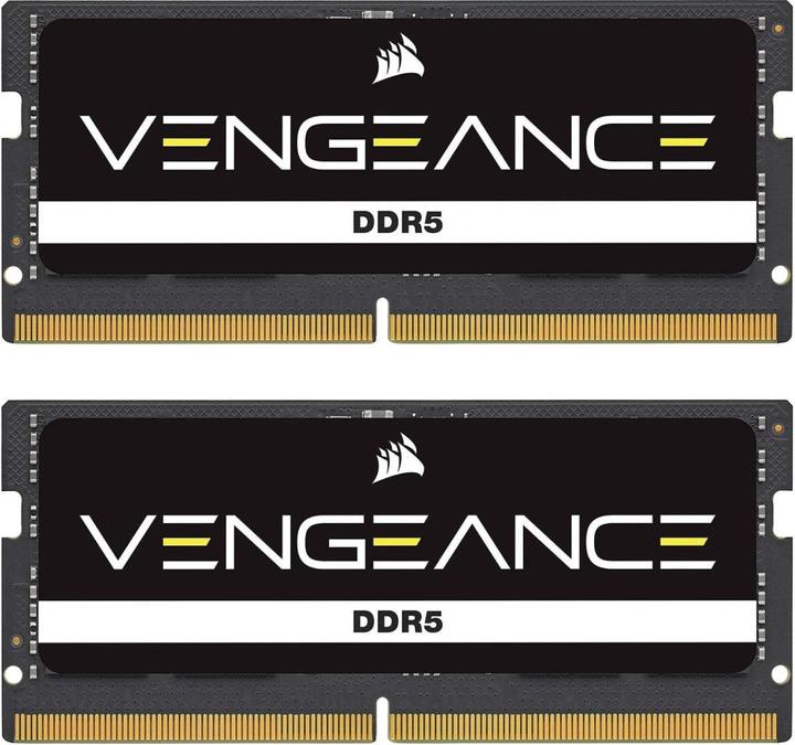 Image du produit Corsair DDR5, 5200MT/s 64Go 2x32Go SODIMM, Unbuffered, 44-44-44-84, Black PCB, Std PMIC, 1.1V, VENGEANCE DDR (2 x 32GB, 5200 MHz, RAM DDR5, SO-DIMM)